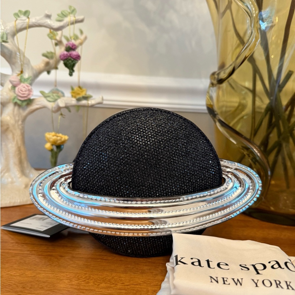 NWT Kate Spade Novelty Spaced Out Embellish Metallic Micro Crossbody Limited